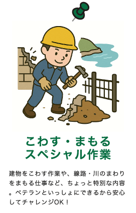 こわす・まもる
スペシャル作業